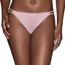Vanity Fair womens Illumination String Panties (Regular & Plus Size) Bikini Style Underwear, Bubbly, 7 US