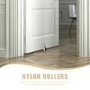 PRETYZOOM Heavy Duty Sliding Door Support Wheel Set with Nylon Rollers 5-Piece Anti-Sagging Door Bottom Guide Smooth Quiet Operation for Furniture and Office Chairs