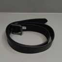 Amazon Essentials Men's Raw Edge Jeans Belt (40, Black)