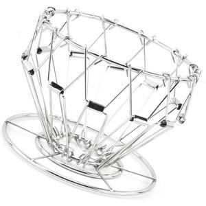 Collapsible Outdoor Pour Over Coffee Dripper,Portable Stainless Steel Reusable Coffee Dripper for Hiking, Camping, Home, OfficeTraveling,Suit for Cake Filter and V60 Fiter (Silver)