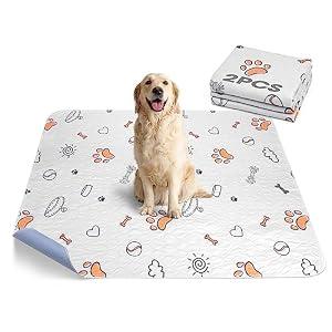 Washable Pee Pads for Dogs, 2 Pack Large 41"x41" Super Absorbent Reusable Pads for Dog Training Pads, 100% Waterproof Non-Slip Pee Pads Whelping Pads Dog Playpen Pads Crate Mat Bed Pads Dog Products