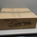 Nilight Headlight and Taillight Assembly Combo Compatible with 1999 2000 2001 2002 Chevy Silverado 1500 2500 1500HD 2500HD Fleetside only OE Style Chrome Housing Clear Reflector with Red Tail Lights