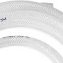 DAVCO 1/4" ID 50 ft Heavy Duty Braided Clear Plastic Vinyl Tubing, Flexible High Pressure Reinforced PVC Vinyl Tube Hose, Non-toxic, BPA Free