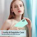 Vanjua [2 Pack] for Samsung Galaxy A32 5G Case, Stylish Liquid Silicone Slim Full-Body Protective Cover for Samsung Galaxy A32 5G 6.5 Inch Phone Case (Light Cyan+Violet)