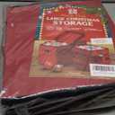 Holiday Cheer Premium Christmas Ornament Storage with 8 Tray  Christmas Storage Container with Dividers Perfect for Holiday Decorations Fits 128 Holiday Ornaments  Tear-Proof Fabric (Large, Red)