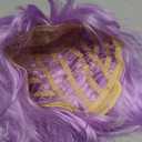 eNilecor Short Bob Hair Wigs 12" Straight with Flat Bangs Synthetic Colorful Cosplay Daily Party Wig for Women Natural As Real Hair+ Free Wig Cap (Lavender Purple)