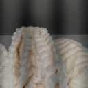 BEDELITE Blankets Queen Size for Bed, 300GSM Soft & Warm Fleece Blanket, Decorative and Giftable Striped Cream White Blankets for Women, Men, 90"x90"