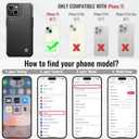 Compatible with iPhone 15 Wallet Case with Card Holder RFID Blocking for Women Men, Double Magnetic Clasp Kickstand Shockproof Phone Case Fit for iPhone 15, Black