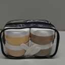 Travel Containers for Toiletries, Silicone Cream Jars BPA-Free, Leak-proof 1.35oz Travel Size Containers, Portable Size Silicone Jars with Lid for Cosmetic Face Hand Body Cream (4 Pack) (Apricot)