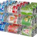 Stackable 3-Tier Can Organizer for Pantry & Fridge  Clear Auto-Rolling Rack Holds 36 Cans | Space-Saving Storage for Soda & Canned Food (3 Interlocking Sets)