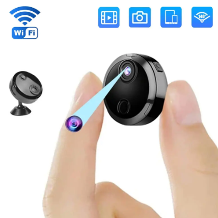 HDQ15Mini 4K WiFi Camera Wireless – Indoor Security Camera with Night Vision, Motion Detection, Long Battery Life & SD Card Loop Recording