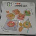 Wooden Play Food Sets for Kids Kitchen Accessories, Velcro Fruit and Veggies Cutting Set for Kids, Pretend Play Food for Toddlers, Montessori Color Sorting Toys for Girls Boys