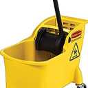 Rubbermaid Commercial Products 31-Quart Tandem Mop Bucket & Wringer, Yellow