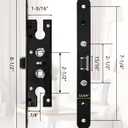 2 Point Bolt Mortise Lock Body Replacement Parts Fit Pella Storm Door Handleset, Matte Black