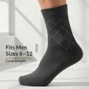 Mens Dress Socks, Business Crew, Premium Cotton Blend, Breathable, Odor Control, 5-Pack (One Size, C1)