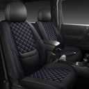 Wrangler Seat Covers 2018-2026 Full Set, Waterproof Leather Interior Sets with Lumbar Support Custom Fit for Jeep Wrangler JL 4 Door Unlimited Sahara/Sport/Rubicon X 392 Willys, Black Blue