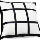 Sublimation Blanks Pillow Cases Cushion Cover Throw Pillow Covers 18" x 18" Sublimation Short Plush Photo Panel Pillow Covers 10PCS (Black Back)