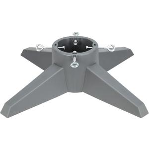 Christmas Tree Stand for Live Tree, Fits up to 8ft Real Tree, Sturdy Christmas Tree Holder with Spike for Real Tree, Xmas Tree Base Stand (Grey)