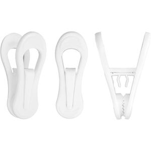 Plastic White Hanger Clips - 60 Pack Multi-Purpose Clips for Hangers
Clothes Pins Finger Clips for Plastic Clothes Hangers, Perfect for Skirt Pants Hangers, Organize Clothes, Closet Save Space