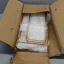 jinsongdafa 3-Tier Service Plates Stand, with 3 Pcs 12.2 Inch Ceramic Plates and Foldable Sturdy Gold Stand, for Food Display, Fruit, Cake Dessert, Decoration for Party Entertaining, White