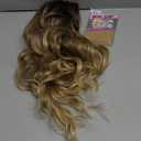 Long Ombre Blonde Wigs for Women 26 inch Long Wavy Middle Part Wig Ombre Blonde Wigs Upgraded Protein Fiber Hair Replacement Wig Cosplay Costume Halloween Wig(26'' Brown Ombre Blonde)