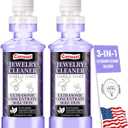 Ultrasonic Cleaner Solution Concentrate, Ultrasonic Jewelry Cleaner Solution, Professional Power for All Ultrasonic Machines, Plant Based Eyeglass Total 16.9 FL Oz (2 PK)