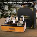 Cologne Organizer for Men4 Tier Wood Perfume Display Stand with Velvet Lining Drawer and Hidden Compartment Perfume Organizer for MenGreat Gift for Man (Walnut Black)