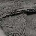 Smiry Dog Door Mat for Muddy Paws 48x30, Absorbs Moisture and Dirt Doormat, Non-Slip Washable Quick Dry Chenille Front Door Mat Indoor Entrance, Entryway Carpet for Inside Floor, Grey