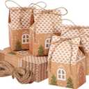 BESARME 36 Pieces Mini Christmas Party Favor Boxes Gift Bags, Small Gift Boxes Xmas Treats Party Favors Stocking Stuffers