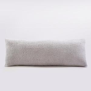 Reafort Sherpa Body Pillow Cover 21" x 54", Plush Fleece Long Body Pillowcase with Zipper Closure, Ultra Soft Fluffy Cozy Decorative Pillow Cover (21"x54" Body Pillow Cover, Silver Grey)