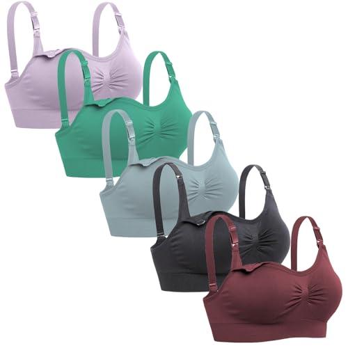 Lataly Womens Sleeping Nursing Bra Wirefree Breastfeeding Maternity Bralette, 4XL
