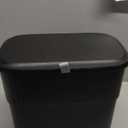 ELPHECO Hanging Trash Can with Lid 2.5 Gallon Kitchen Compost Bin for Under Sink, Plastic Wall-Mounted Garbage Can, Small Kitchen Trash Bin, Small Trash Can with Lid for Office, Bathroom, Black