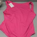 REORIA Butsmooth® Women’s Sexy Sleeveless Square Neck Double Lined Basic Bodysuit Tank Tops, Size XXL