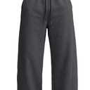 Men's Baggy Sweatpants Cotton Fleece Wide Leg Lounge Sweat Pants Drawstring Waist Jogging Pants with Pockets (Gray, M)