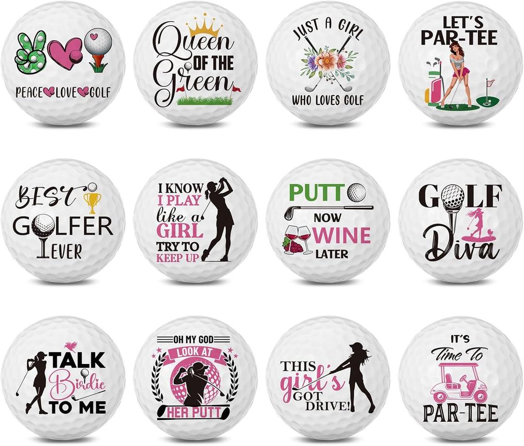 12 Pcs Golf Retirement Gifts for Women Men Funny Golf Balls Set for Father Mother Son Boss Coworker Employee Husband Grandpa Golfers Lovers Retirement Gifts