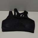 RUNNING GIRL Sports Bras for Women High Support,Seamless Ribbed Longline High Neck Sports Bra Racerback Padded Crop Top Yoga M