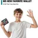 Kids Wallet for Boys with Card, Teen Boys Wallet for Kids Ages 4-5-6-7-8-9-10-11-12-13-14-15-16, Leather Wallet for Teen Boy, Dinosaur Monster Truck Teenage Teenager Youth Gifts Christmas Birthday