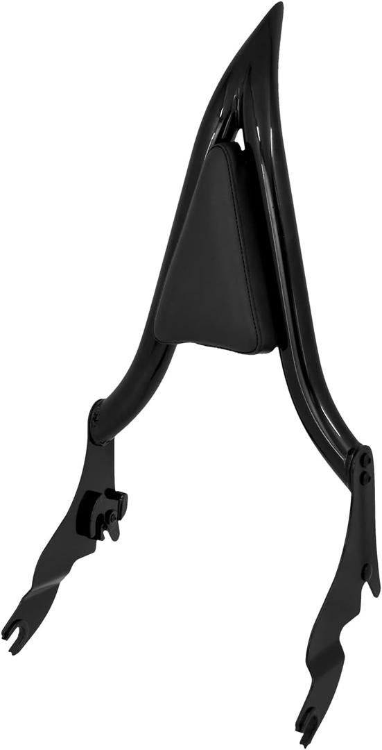 Motorcycle Rear Sissy Bar Detachable Passenger Backrest with Cushion Pad Fit for Harley Touring Road King Street Glide Electra Glide Road Glide FLHR FLHX FLHT FLTR 2009-2025 (Black 16")