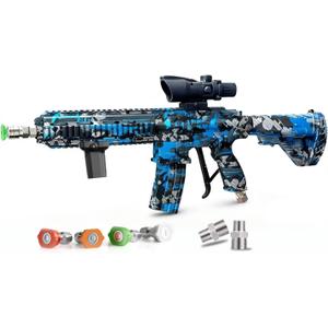 M416 Tactical Style 3600 PSI High Pressure Washer - Foam Cannon Compatible with Swivel & 4 Nozzles - Airsoft Inspired Design for Car Cleaning & Outdoor Use (Blue)