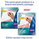 Avery 8 Tab Dividers for 3 Ring Binder, Easy Print & Apply Clear Label Strip for Copiers, Index Maker Customizable White Tabs, 5 Sets (11422)