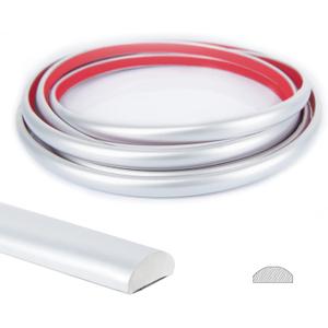 Art3d 25 Ft Peel and Stick Trim for Backsplash Tile Edge, Self-Adhesive Liner for Corner Decor in Silver