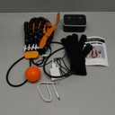 Rehabilitation Robot Gloves for Stroke Recovery Hemiplegia Finger Hand Function Rehabilitation Therapy Arthriti Glove (Left Hand, M) (Orange)