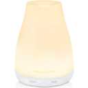 InnoGear Essential Oil Diffuser, Ultrasonic Diffusers for Home Aromatherapy Humidifier for Bedroom Room 7 Colors LED 2 Mist Mode Auto Off, Basic White