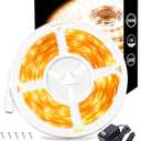 3000K Warm White Led Lights Strip Rope Lights for Housewarming Party Indoor Decor Cuttable Strip Lights for Baby Room Bedroom Bathroom Living Room Kitchen Ceiling Wall Vanity Mirror Decoration, 10 FT