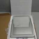 ROLOVE Vanity Mirror with Lights 13x16 Inch, Smart Touch Control, 3 Color Lighting Modes, Table Top Mirror with Stand for Bedroom (White)