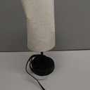 ROTTOGOON Cordless Table Lamp Touch Control Dimmable Small Bedside Table Lamps with Oatmeal Fabric Shade 5000mAh Rechargeable Battery Powered Desk Lamp for Bedroom,Home,Office,Dorm-Black