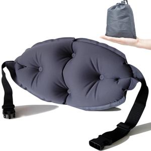 Portable Inflatable Lumbar Support Pillow for Airplane, Car, Office, Compact Travel Pillow, Easy Storage, Works Great on Your Lingering Back Pain