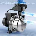 3/4 HP 1020 GPH Shallow Well Water Jet Pump Stainless Steel Automatic Water Booster Pump 118FT 115V for Home, Garden, Lawn Transfer Draining Irrigation