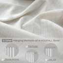 KOUFALL Natural Cream Curtains 98 Inch Length Back Tab Curtains for Living Room Bedroom Set 2 Panels