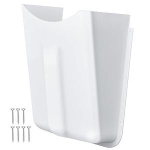1 Pcs Lavatory Protector, White ABS Lavatory Shroud Bathroom Cover for Sink with 7 Flat Head Self Tapping Screws for Concealing Pipes Under Sink for Easy Installation Fits Standard Basin